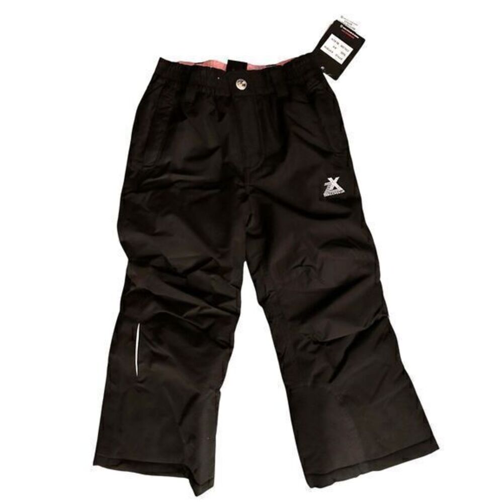 Zeroxposur Girls Black Insulated Recycled Ski Snow Pants Size 4/5 NWT